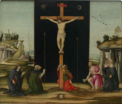 Die Kreuzigung mit Heiligen, ca. 1490 von Sandro Botticelli