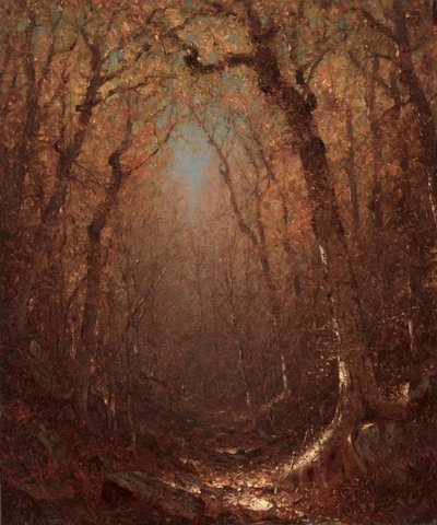 Herbst, ein Waldweg von Sanford Robinson Gifford