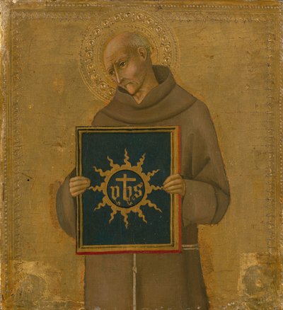 Heiliger Bernardino, 1450-60 von Sano di Pietro
