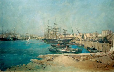 Barcelona, Hafen von Santiago Rusiñol