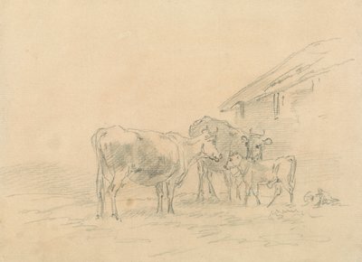 Zwei Kühe und ein Kalb von Sawrey Gilpin