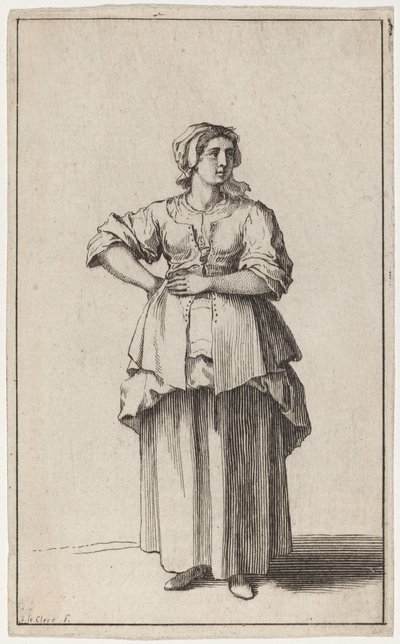 Stehende Dienerin von Sébastien Le Clerc the elder