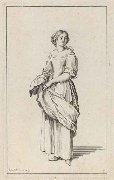Stehende junge Bäuerin von Sébastien Le Clerc the elder