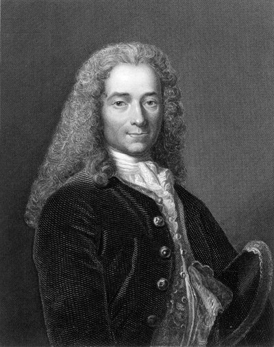 Francois Marie Arouet alias Voltaire (Gravur) von School French