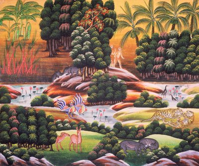 Buddhistischer Himmel von School Indian