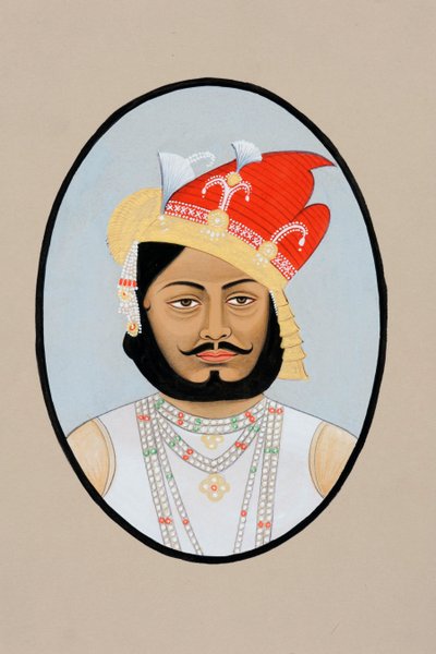 Miniaturmalerei von Bairi Sal Jaisalmer von School Indian