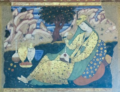 Fresko im Chehel Sotoun Palast, Isfahan, Iran von School Iranian