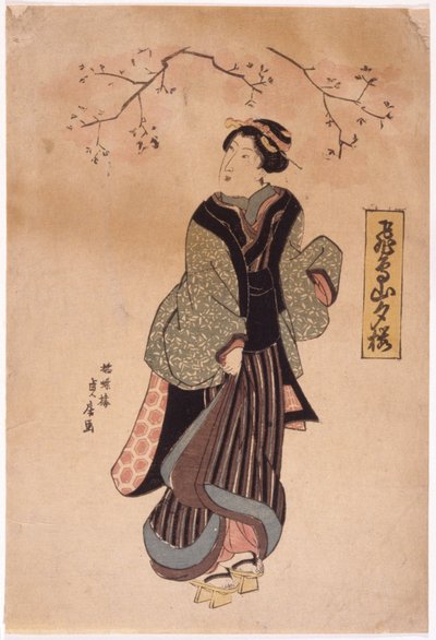 Farbholzschnitt von School Japanese