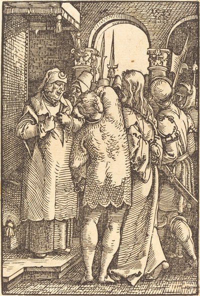 Christus vor Kaiphas von Sebald Beham