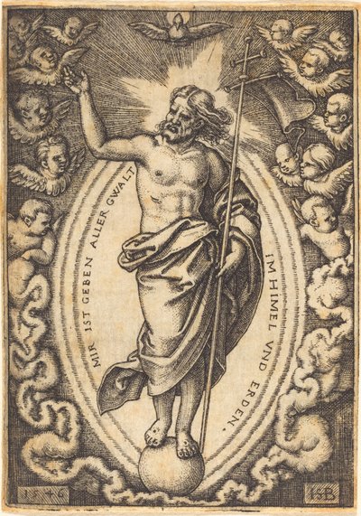 Christus auf dem Globus von Sebald Beham