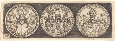 Drei Medaillen mit Wappen von Sebald Beham