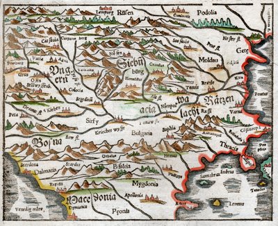Osteuropa und Balkan 1575 von Sebastian Munster