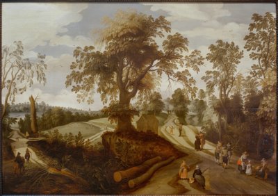 Sommerliche Landschaft mit Spaziergängern von Sebastian Vrancx