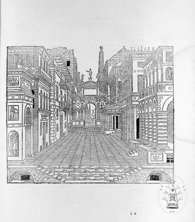 Il secondo libro della perspettiva Scena Tragica von Sebastiano Serlio