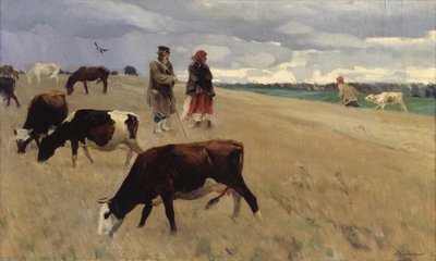 Auf dem Stoppelfeld, 1896 von Sergei Arsenevich Vinogradov