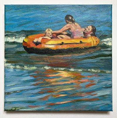 Im Flachwasser mit dem Dinghy, 2021 von Sheri Gee