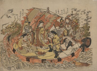 Die sieben Glücksgötter, zwischen 1775 und 1780 von Shigemasa Kitao