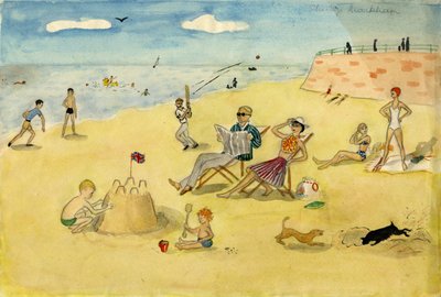 Strandszene, ca. 1946 von Shirley Markham