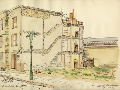 Bombenstelle, Hampstead, 1951 von Shirley Markham