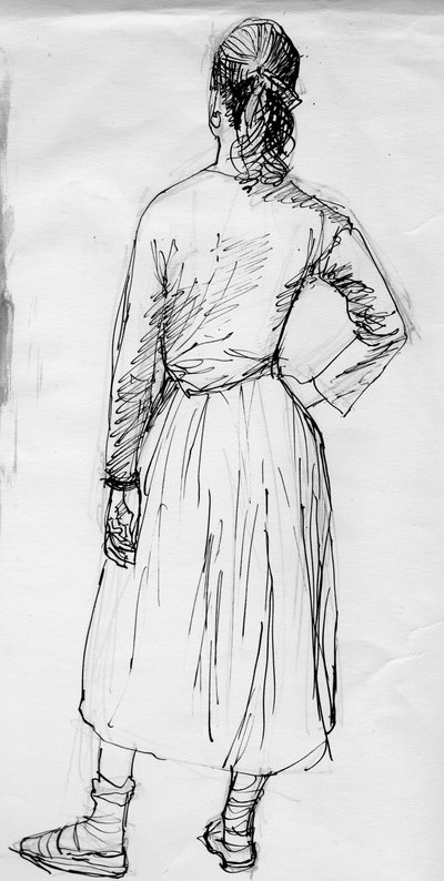 Stehende Frau von hinten gesehen von Shirley Markham