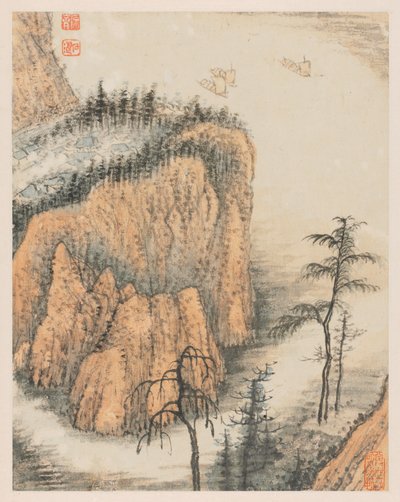 Erinnerungen an den Qinhuai-Fluss von Shitao