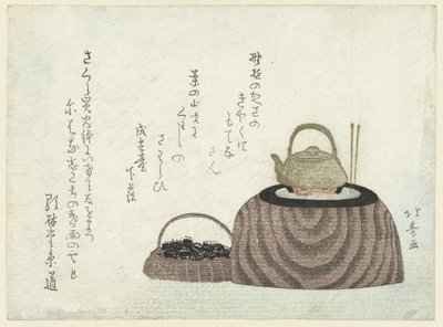 Teekessel auf dem Herd von Shotei Hokuju