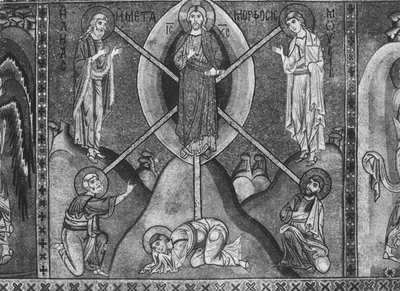 Jesus Christus am Berg Tabor von Sicilian School