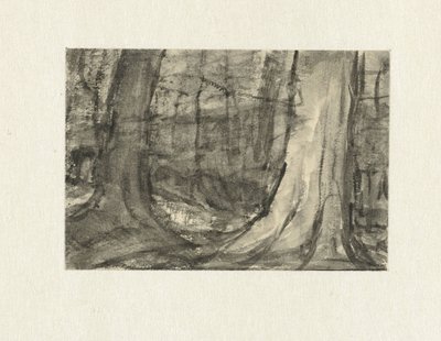 Blick zwischen Bäumen von Sientje Mesdag van Houten