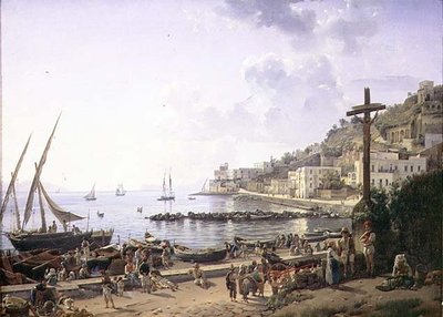 Die Bucht von Mergellina, Neapel von Silvestr Fedosievich Shchedrin
