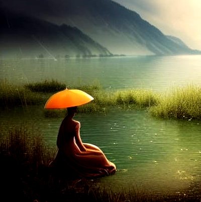 Stille im sanften Regen von Silvia Martini
