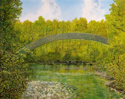 Brücke über Teich von Silvian Sternhagel