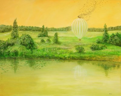 Landender Ballon von Silvian Sternhagel