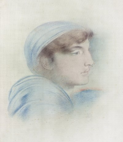 Figurenstudie im Profil von Simeon Solomon