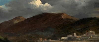 Wolkenstimmung bei Mondschein im Gebirge von Simon Denis