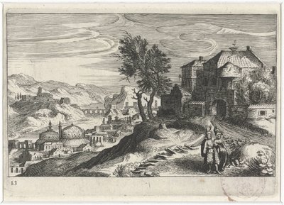 Flusstal mit Bauwerken von Simon Frisius