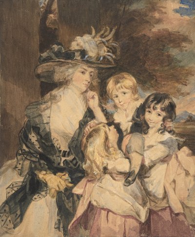 Lady Smith und ihre Kinder von Simon Jacques Rochard