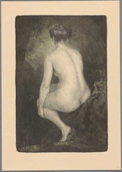 Sitzende nackte Frau von Simon Moulijn