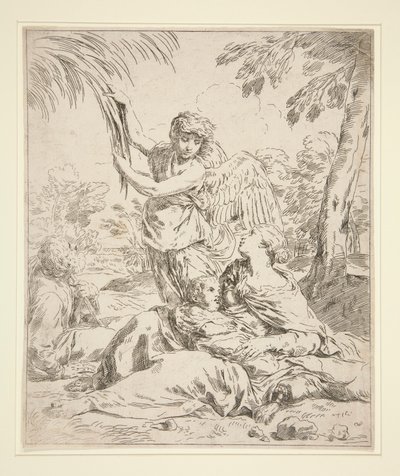 Ruhe auf der Flucht nach Ägypten von Simone Cantarini
