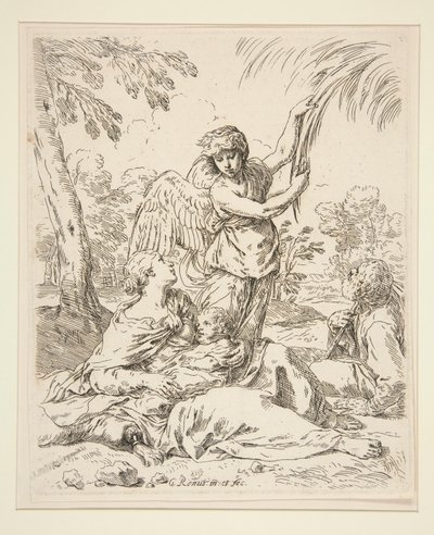 Ruhe auf der Flucht nach Ägypten von Simone Cantarini
