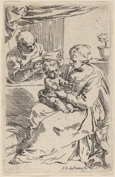 Die Heilige Familie von Simone Cantarini