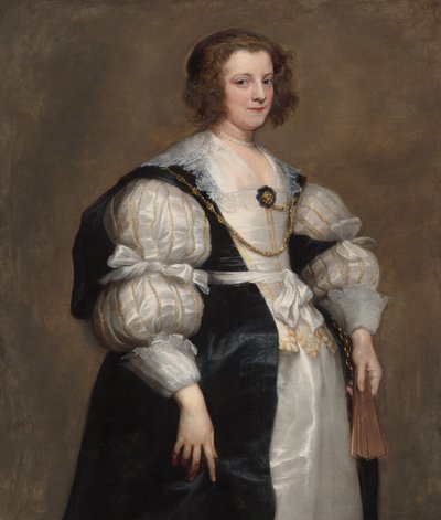 Dame mit einem Fächer von Sir Anthony van Dyck
