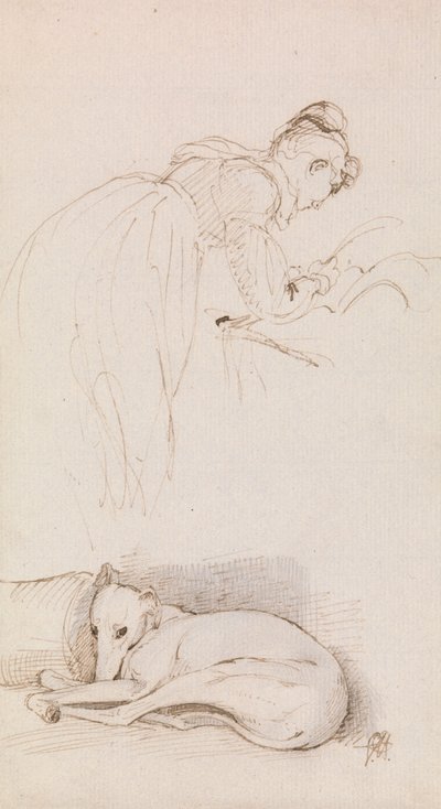 Studien von Frau und Windhund von Sir George Hayter