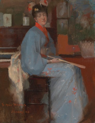 Frau im japanischen Kleid von Sir John Lavery