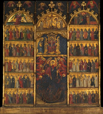 Die Dreifaltigkeit, verehrt von allen Heiligen von Spanish Painter