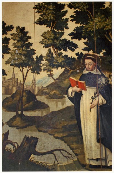 St. Dominikus mit der Lilie, 17. Jahrhundert von Spanish School