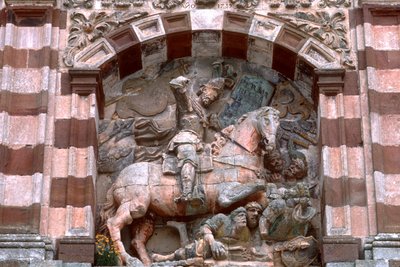Statue eines Ritters zu Pferd von Spanish School