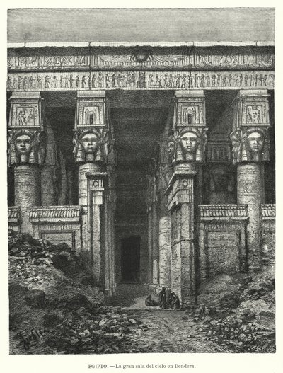 Tempel der Hathor, Dendera, Ägypten von Spanish School