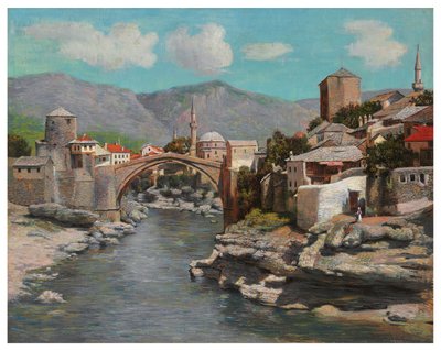 Die alte Brücke in Mostar, Bosnien von Spiro Bocaric