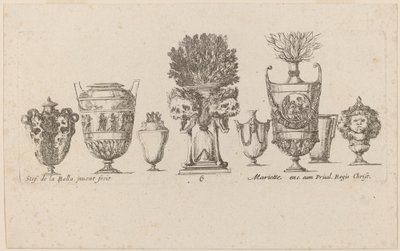 Fantastische Vasen, wahrscheinlich 1646 von Stefano della Bella
