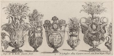 Fantastische Vasen, wahrscheinlich 1646 von Stefano della Bella